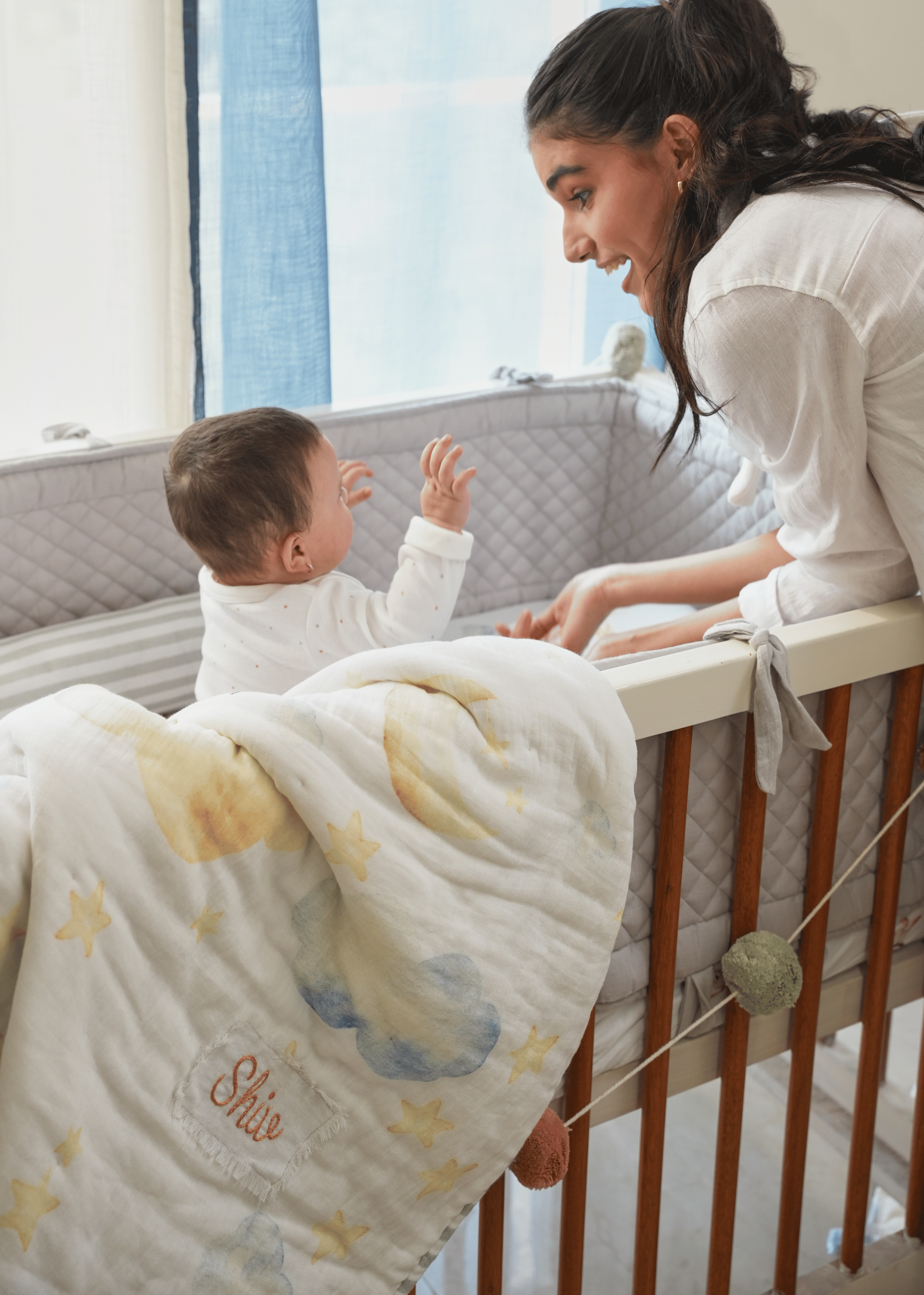 Up in the Clouds Baby Blanket & Pillow Gift Box