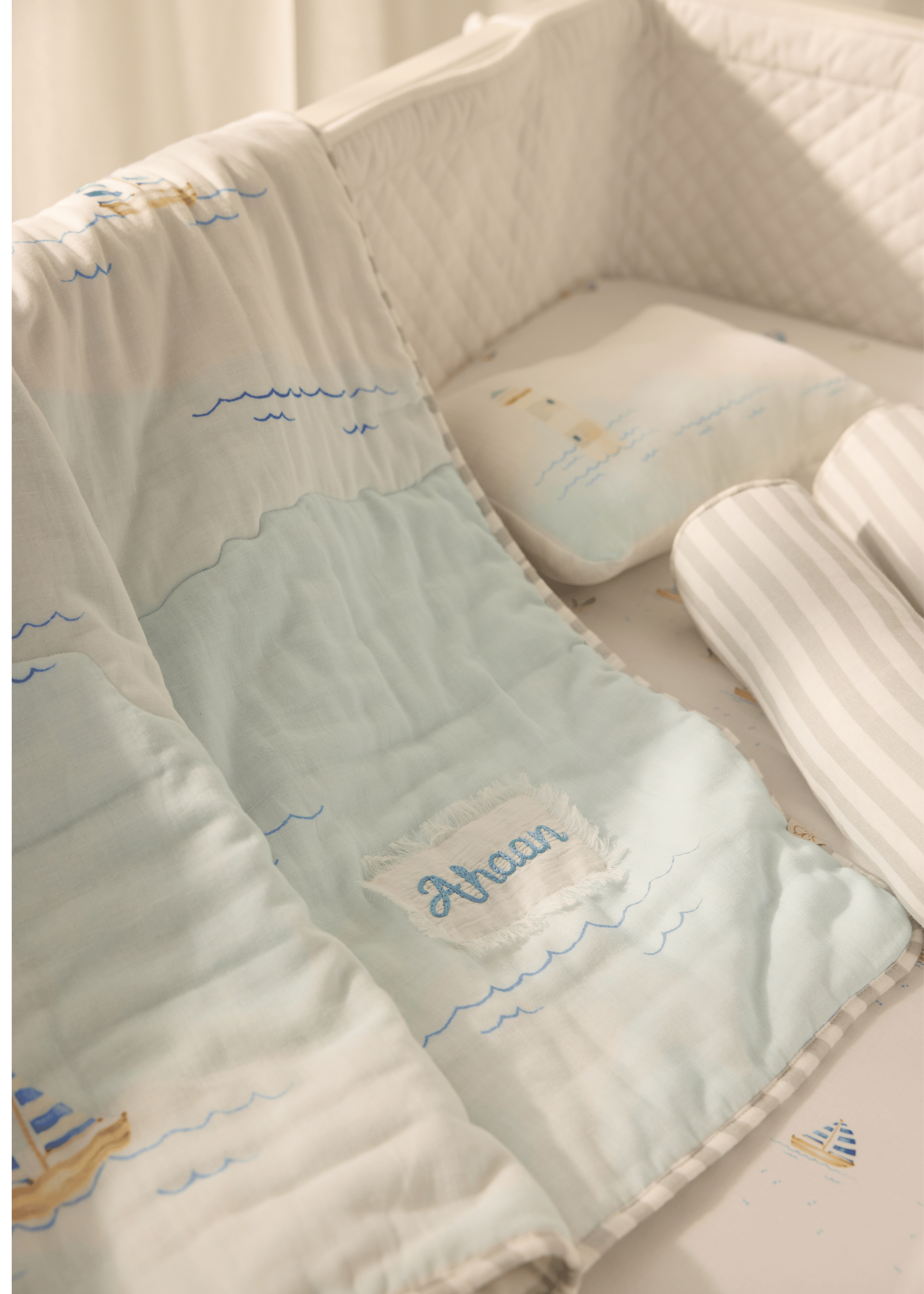 Riviera Cot Bedding Set with Bumper