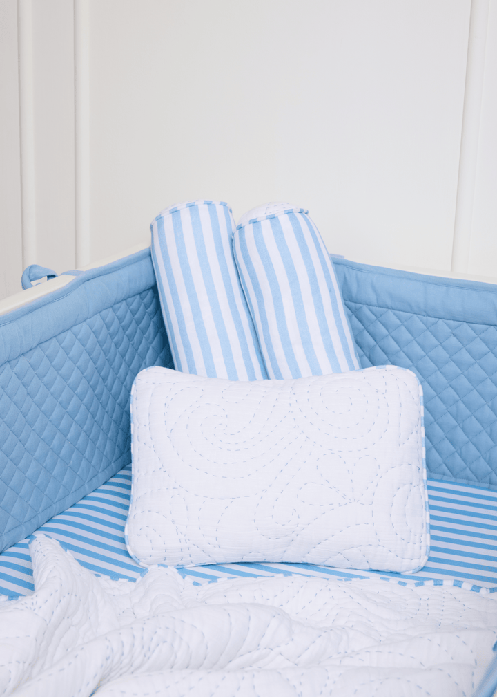 Heirloom Blue Cot Bedding Set