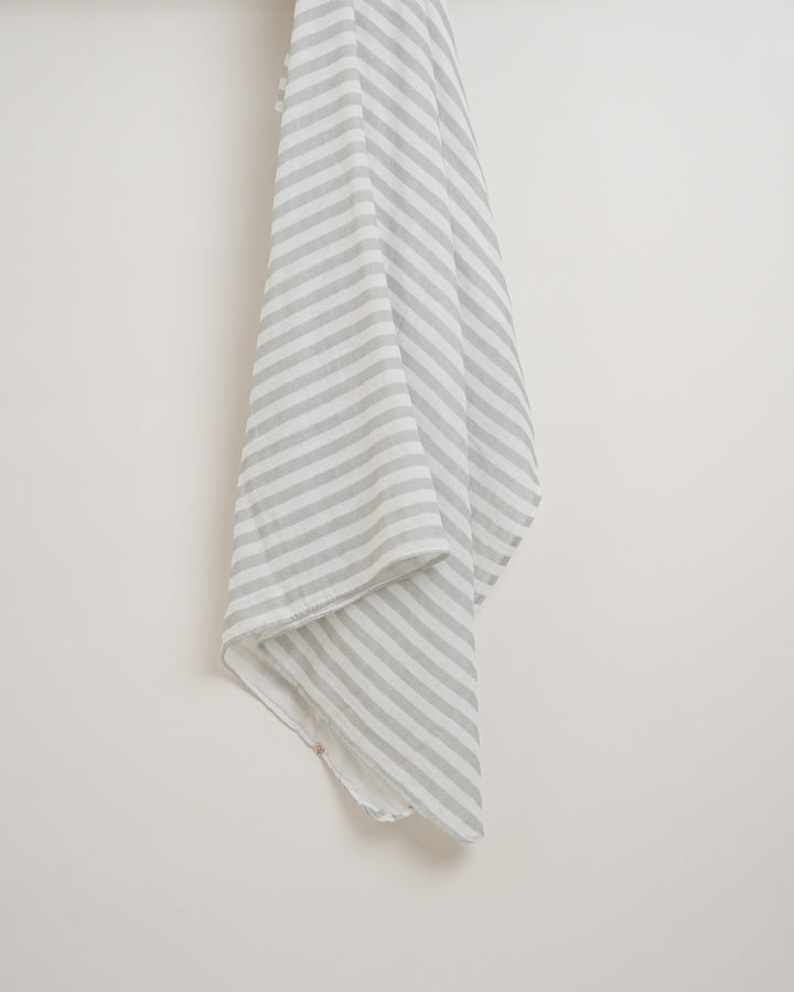 Grey stripes Organic Muslin Swaddle