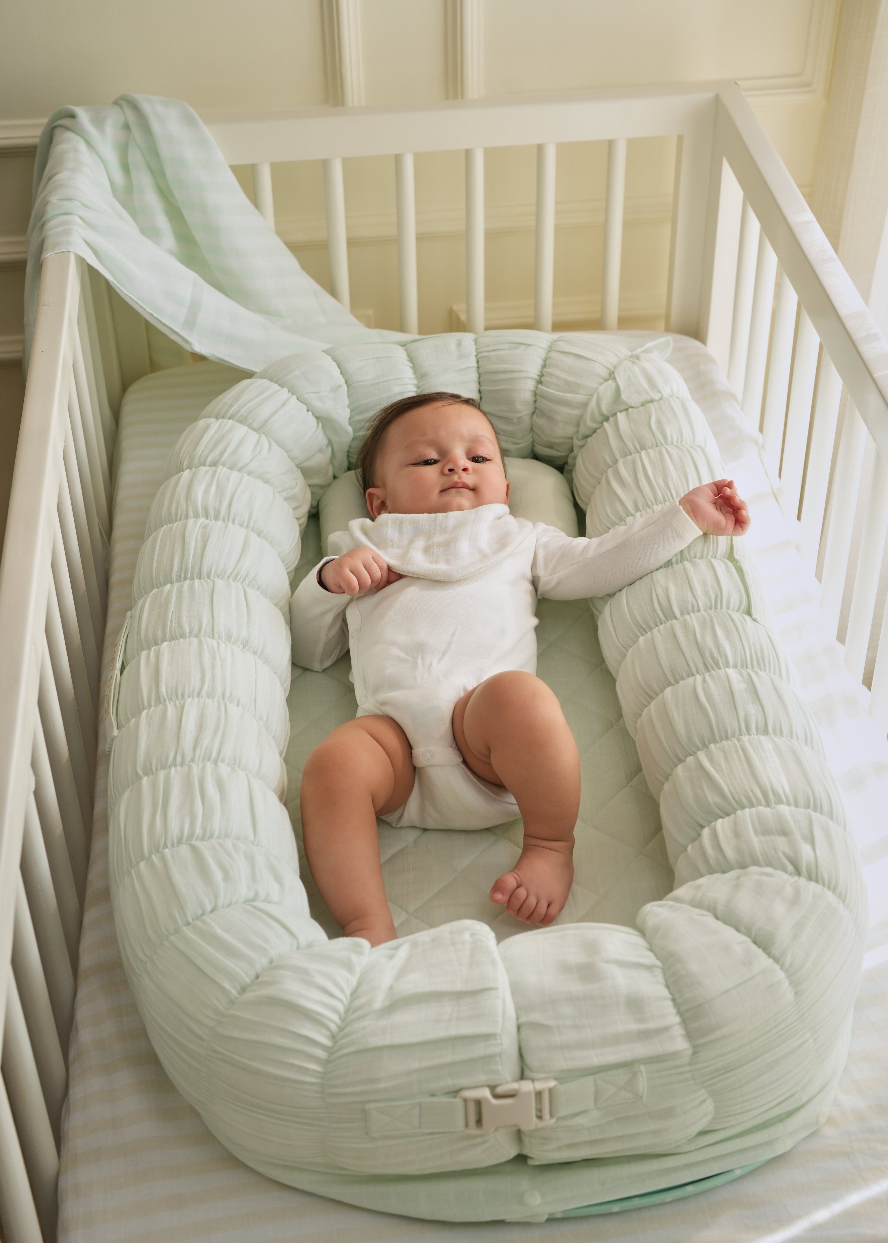 The Sleep Cloud Nest - Aqua + Counting Sheep Blanket